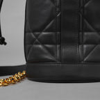 Christian Dior クリスチャンディオール / 美品 24SS バックパック スモール マキシカナージュ カーフスキン バッグ / 01-RU-0214 /  BLACK
