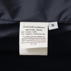 希少 incarnation インカネーション / 20AW 美品 Sheep Object Dyed / Hi Neck "LINED" Spiral Arm Leather Moto Down Jacket  シープレザー オーバーロック ダウン ジャケット / size S (BLACK) 123071-alm