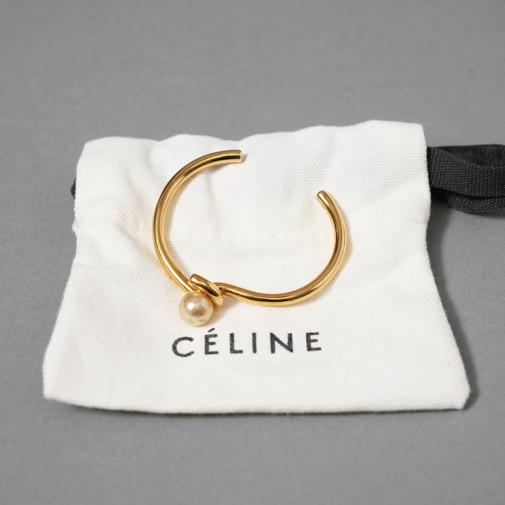CELINE セリーヌ / ノット パール バングル Knot Pearl Bangle アクセサリー / GOLD