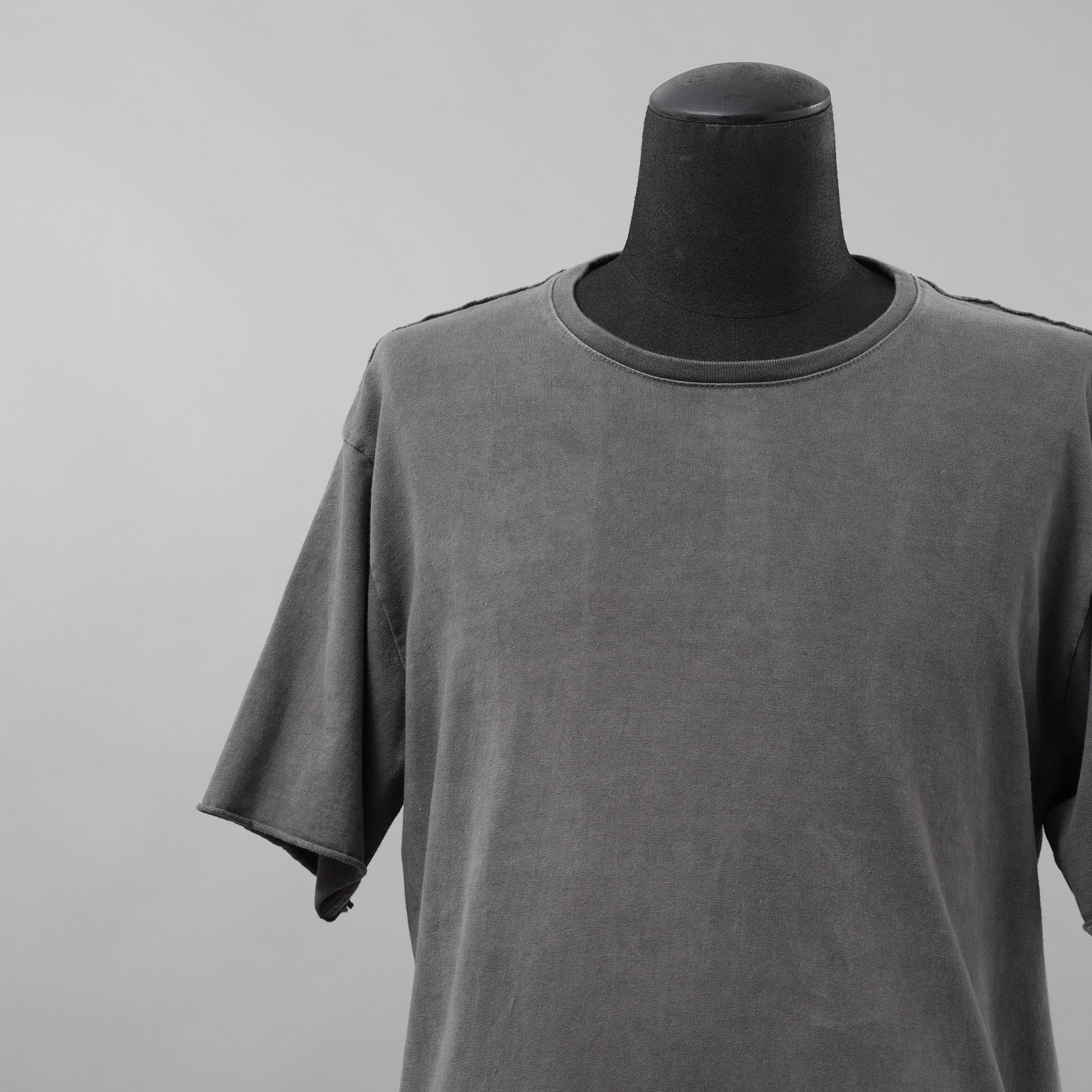 wjk ダヴルジェイケイ / 美品 24SS wide cut-off crew-neck S-S 半袖Tシャツ/ 7327 js01d / size M (GRAY)