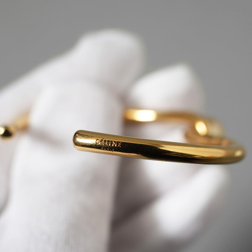 CELINE セリーヌ / ノット パール バングル Knot Pearl Bangle アクセサリー / GOLD