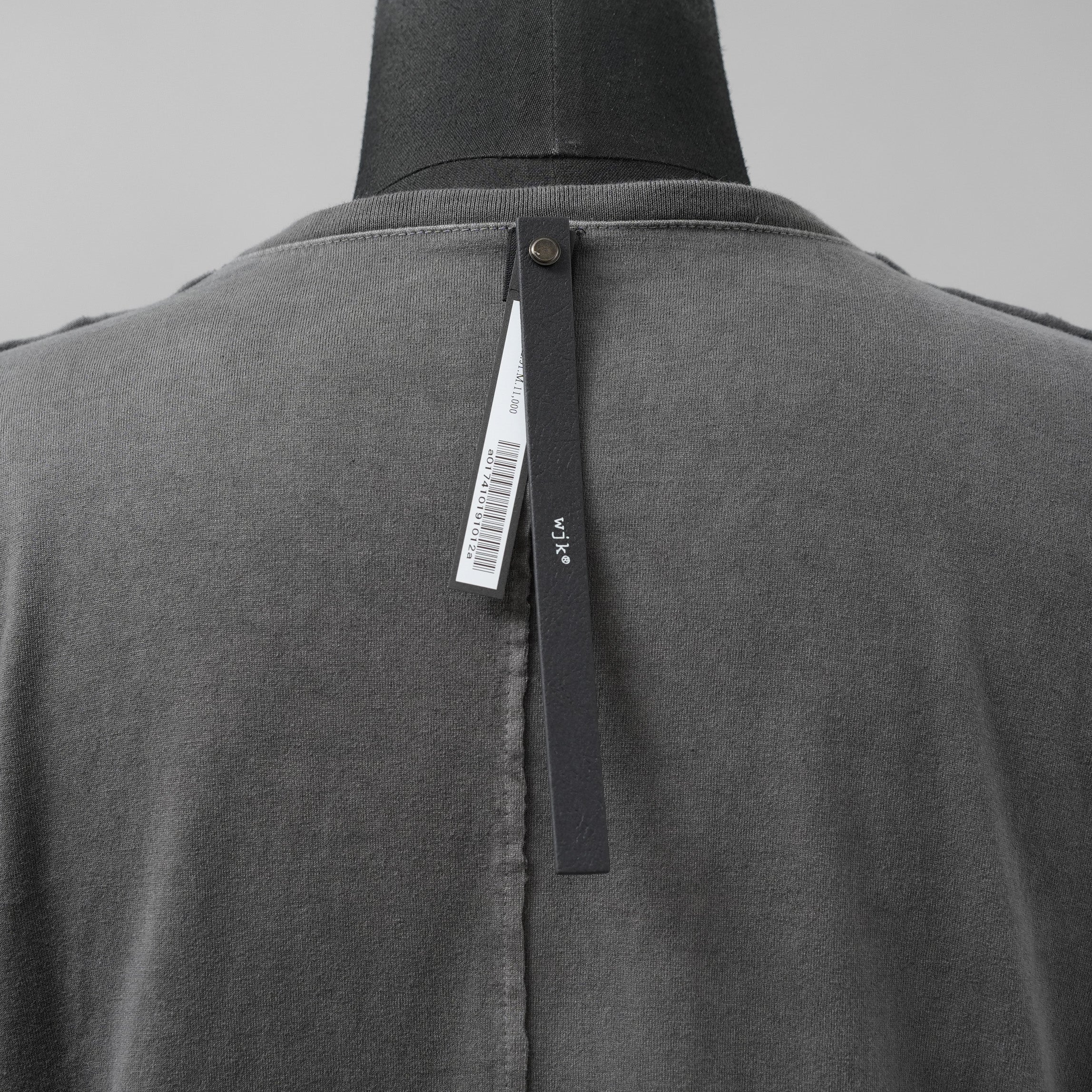 wjk ダヴルジェイケイ / 美品 24SS wide cut-off crew-neck S-S 半袖Tシャツ/ 7327 js01d / size M (GRAY)