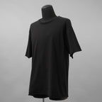 wjk ダヴルジェイケイ / 24 wide cut-off crew-neck S-S Tシャツ/ 7327 js01d / size M (BLACK)