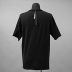 wjk ダヴルジェイケイ / 24 wide cut-off crew-neck S-S Tシャツ/ 7327 js01d / size M (BLACK)