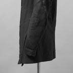 希少 LEON EMANUEL BLANCK レオン エマニュエル ブランク / 美品 FORCED SHORT BLAZER コーティング デニム ジャケット / size 46 (BLACK)
