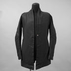 希少 LEON EMANUEL BLANCK レオン エマニュエル ブランク / 美品 FORCED SHORT BLAZER コーティング デニム ジャケット / size 46 (BLACK)