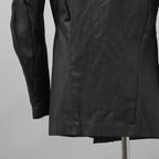 希少 LEON EMANUEL BLANCK レオン エマニュエル ブランク / 美品 FORCED SHORT BLAZER コーティング デニム ジャケット / size 46 (BLACK)