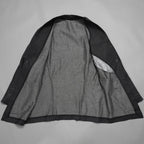 希少 LEON EMANUEL BLANCK レオン エマニュエル ブランク / 美品 FORCED SHORT BLAZER コーティング デニム ジャケット / size 46 (BLACK)