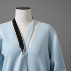 FENDI フェンディ/23AW 美品 アシンメトリー カシミヤカーディガン / FZC971 ANJJ /size 40 (LIGHTBLUE)