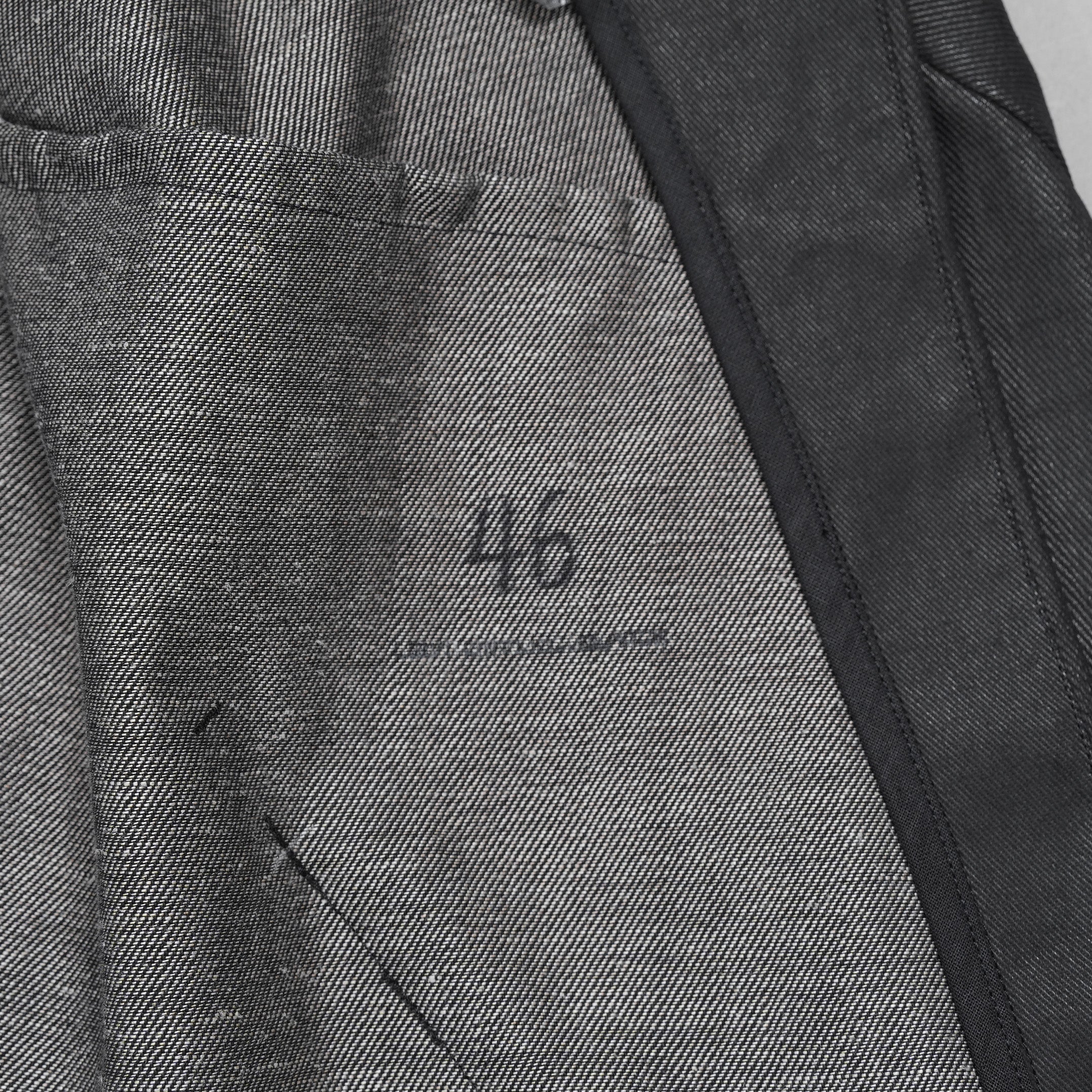 希少 LEON EMANUEL BLANCK レオン エマニュエル ブランク / 美品 FORCED SHORT BLAZER コーティング デニム ジャケット / size 46 (BLACK)
