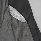 希少 LEON EMANUEL BLANCK レオン エマニュエル ブランク / 美品 FORCED SHORT BLAZER コーティング デニム ジャケット / size 46 (BLACK)