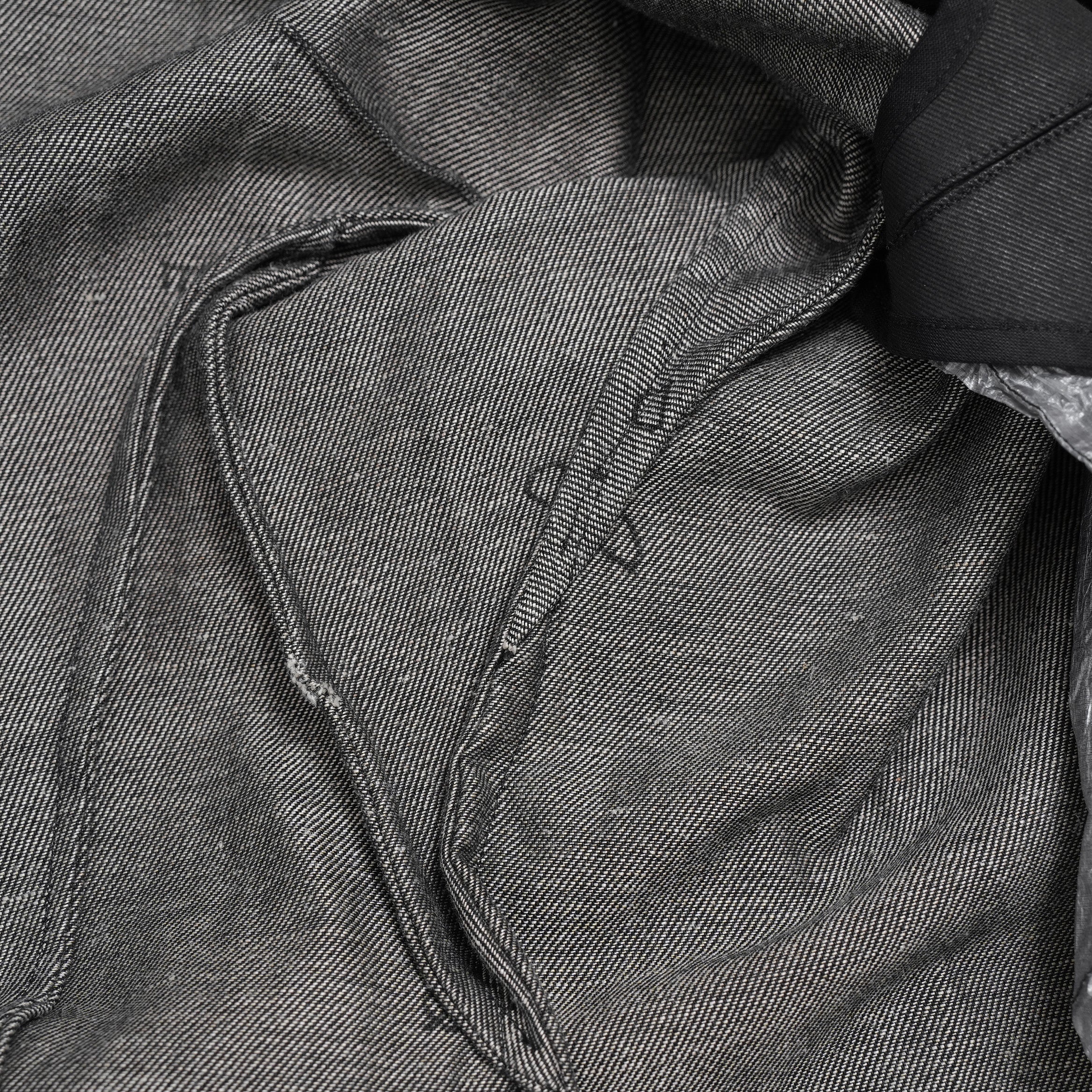 希少 LEON EMANUEL BLANCK レオン エマニュエル ブランク / 美品 FORCED SHORT BLAZER コーティング デニム ジャケット / size 46 (BLACK)