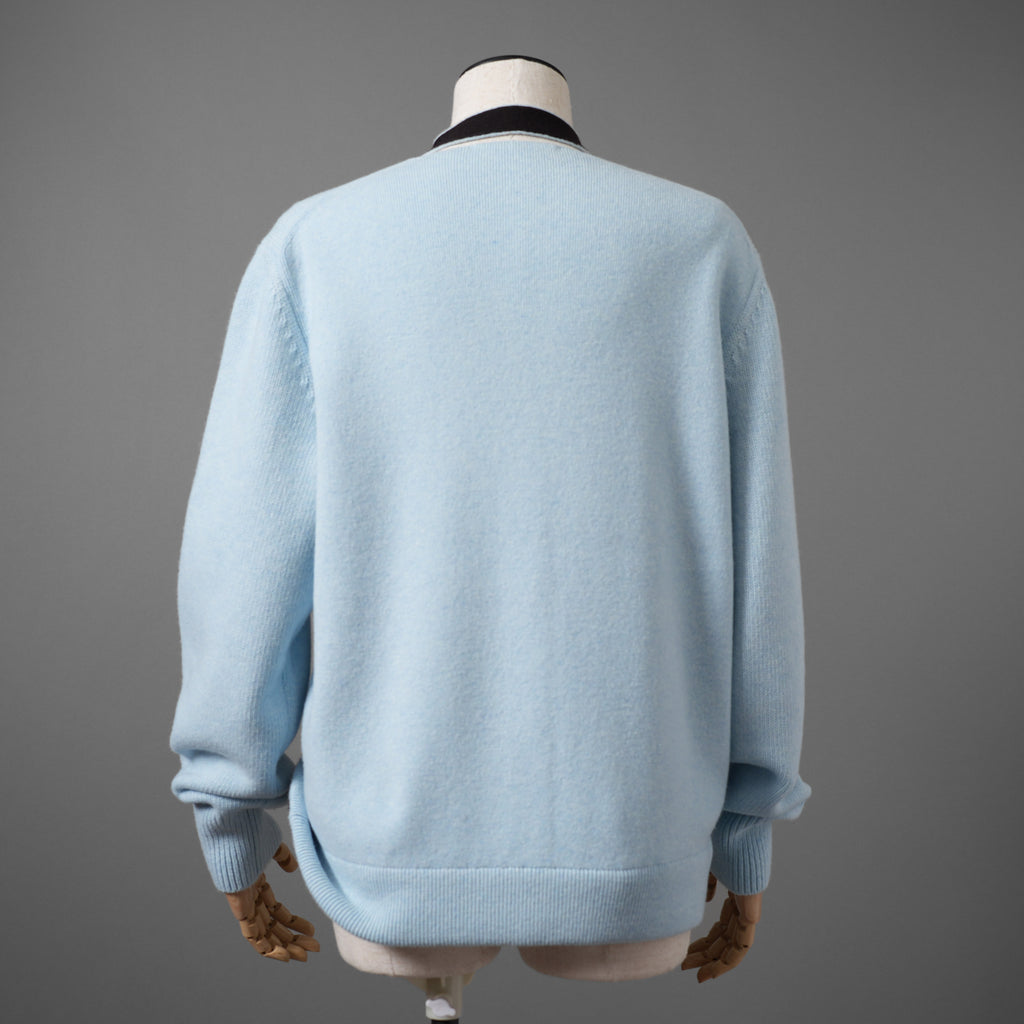 FENDI フェンディ/23AW 美品 アシンメトリー カシミヤカーディガン / FZC971 ANJJ /size 40 (LIGHTBLUE)
