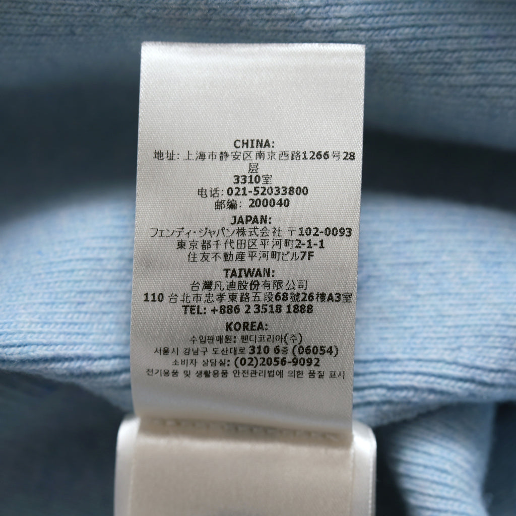 FENDI フェンディ/23AW 美品 アシンメトリー カシミヤカーディガン / FZC971 ANJJ /size 40 (LIGHTBLUE)