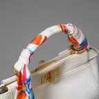 希少 FENDI フェンディ / ピーカーブー ミニ パイソン バッグ / 蛇革 スカーフ付き / WHITE /2WAY  ハンドバッグ ショルダーバッグ