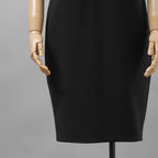 YOKO CHAN ヨーコチャン / 美品 24SS ラッフルスリーブパールスリットラインドレス ワンピース / YCD-124-913 / size 40 (BLACK) レディース