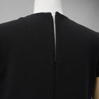 YOKO CHAN ヨーコチャン / 美品 24SS ラッフルスリーブパールスリットラインドレス ワンピース / YCD-124-913 / size 40 (BLACK) レディース