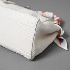 希少 FENDI フェンディ / ピーカーブー ミニ パイソン バッグ / 蛇革 スカーフ付き / WHITE /2WAY  ハンドバッグ ショルダーバッグ