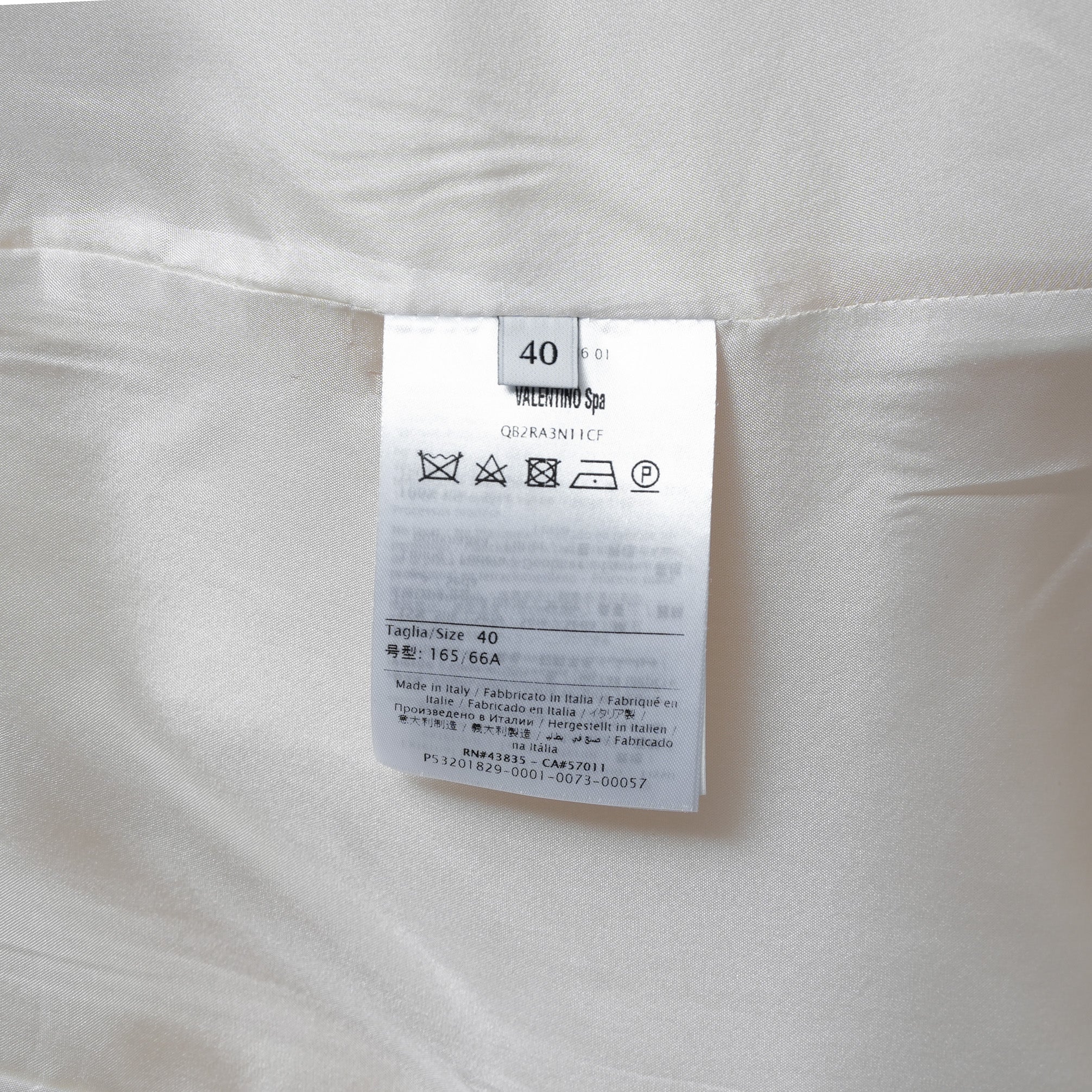 VALENTINO ヴァレンティノ / 18AW フレアミニスカート / QB2RA3N11CF / size 40 (IVORY) レディース