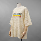 N°21 ヌメロヴェントゥーノ / 22SS プリントレースTシャツ / 22S-G141-4123 / size 40 (IVORY) レディース