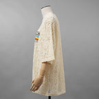 N°21 ヌメロヴェントゥーノ / 22SS プリントレースTシャツ / 22S-G141-4123 / size 40 (IVORY) レディース