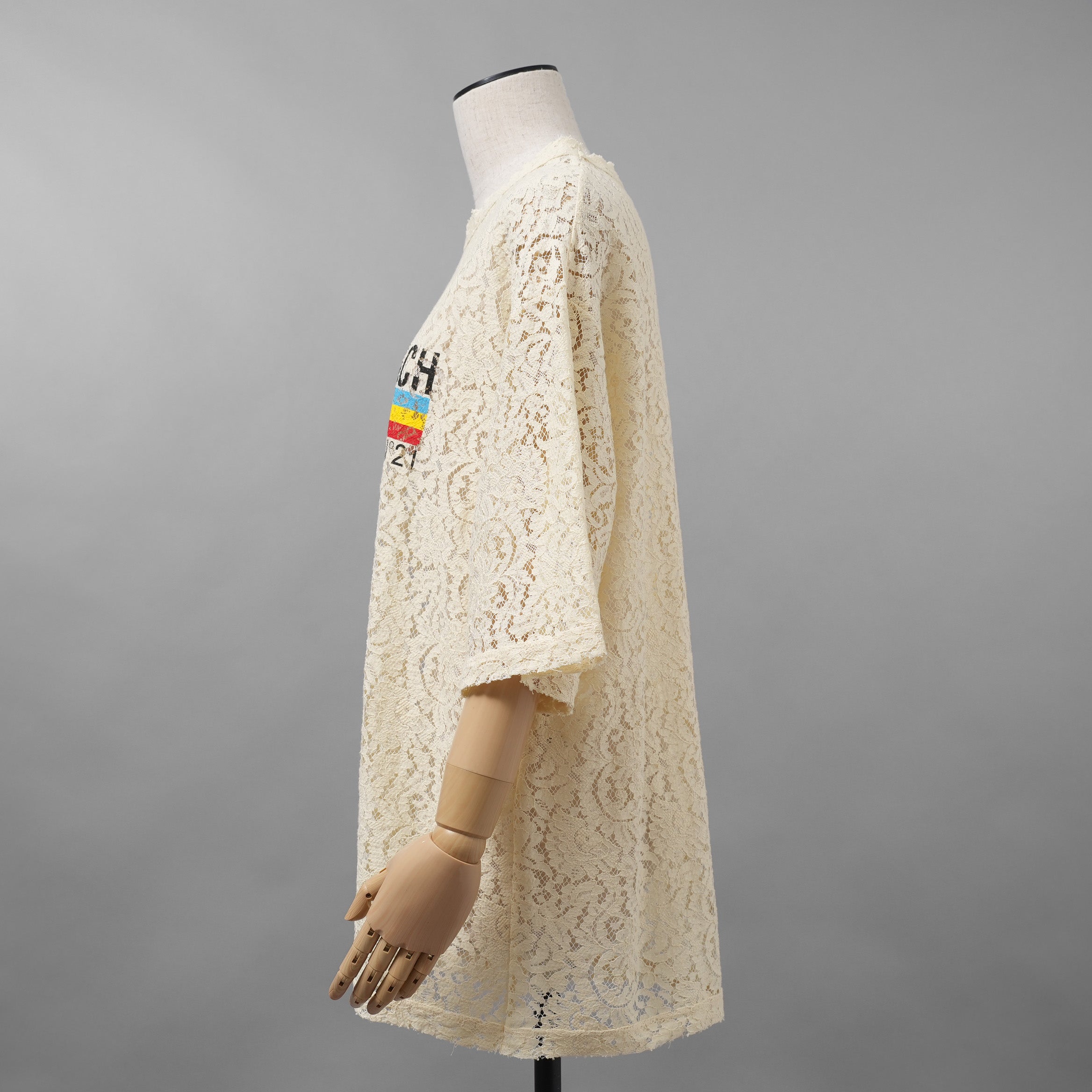 N°21 ヌメロヴェントゥーノ / 22SS プリントレースTシャツ / 22S-G141-4123 / size 40 (IVORY) レディース
