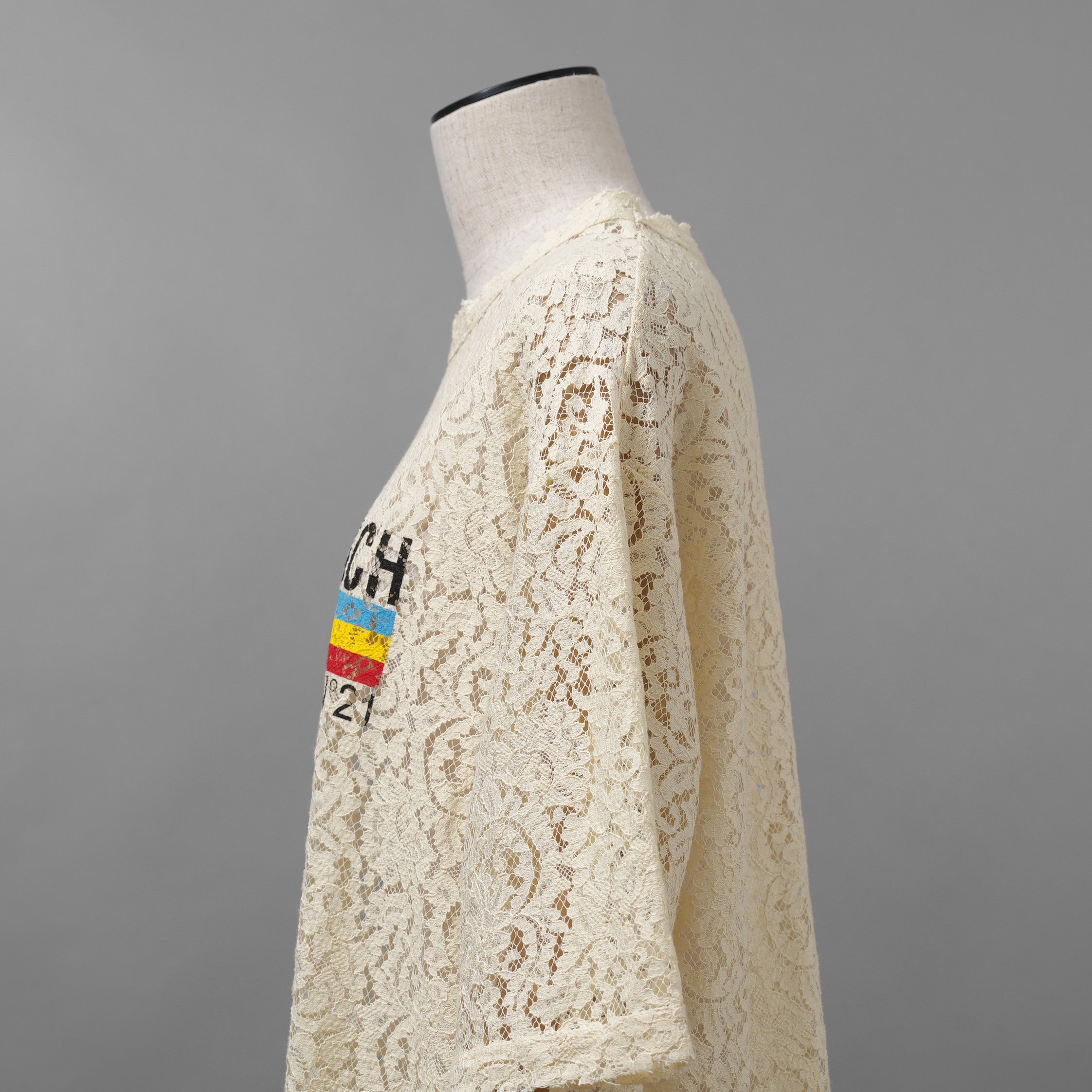 N°21 ヌメロヴェントゥーノ / 22SS プリントレースTシャツ / 22S-G141-4123 / size 40 (IVORY) レディース