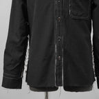 B Yohji Yamamoto ヨウジヤマモト / 18AW Cut Off Shirt カットオフシャツ 長袖シャツ / NV-B51-808 / size 3 (BLACK)