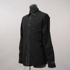 B Yohji Yamamoto ヨウジヤマモト / 18AW Cut Off Shirt カットオフシャツ 長袖シャツ / NV-B51-808 / size 3 (BLACK)