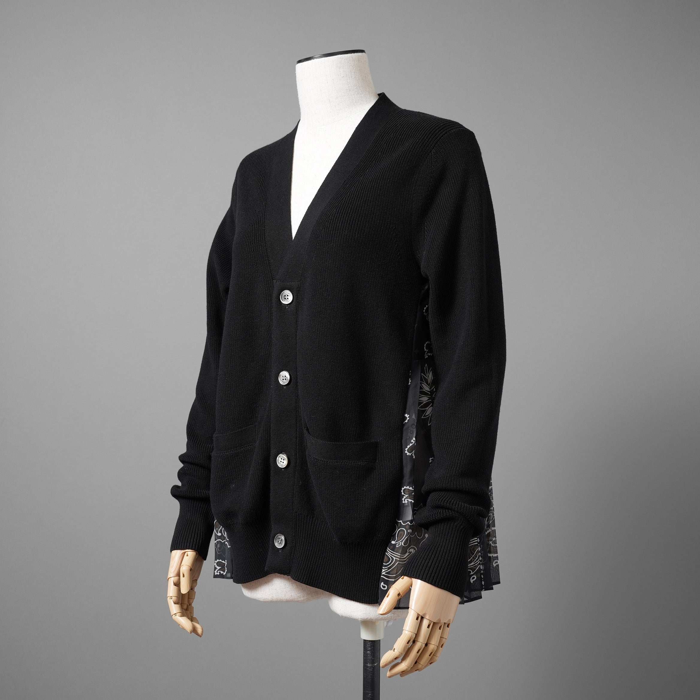 sacaiサカイ / 23SS 美品 Bandana Print Cardigan バンダナプリント コットン カーディガン / 23-06803 / size 1 (BLACK)