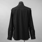 B Yohji Yamamoto ヨウジヤマモト / 18AW Cut Off Shirt カットオフシャツ 長袖シャツ / NV-B51-808 / size 3 (BLACK)