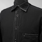 B Yohji Yamamoto ヨウジヤマモト / 18AW Cut Off Shirt カットオフシャツ 長袖シャツ / NV-B51-808 / size 3 (BLACK)
