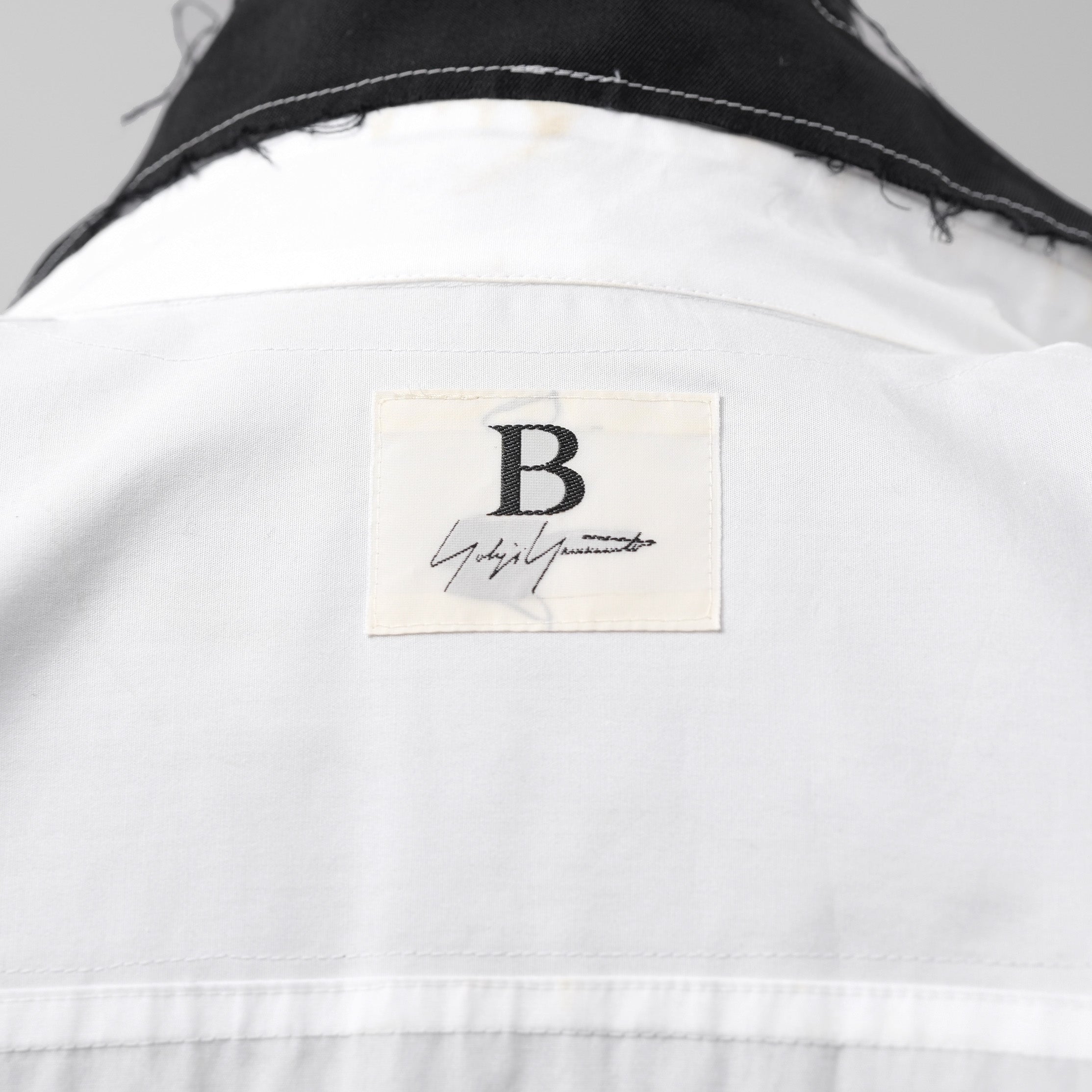 B Yohji Yamamoto ヨウジヤマモト / 18AW Cut Off Shirt カットオフシャツ 長袖シャツ / NV-B51-808 / size 3 (BLACK)