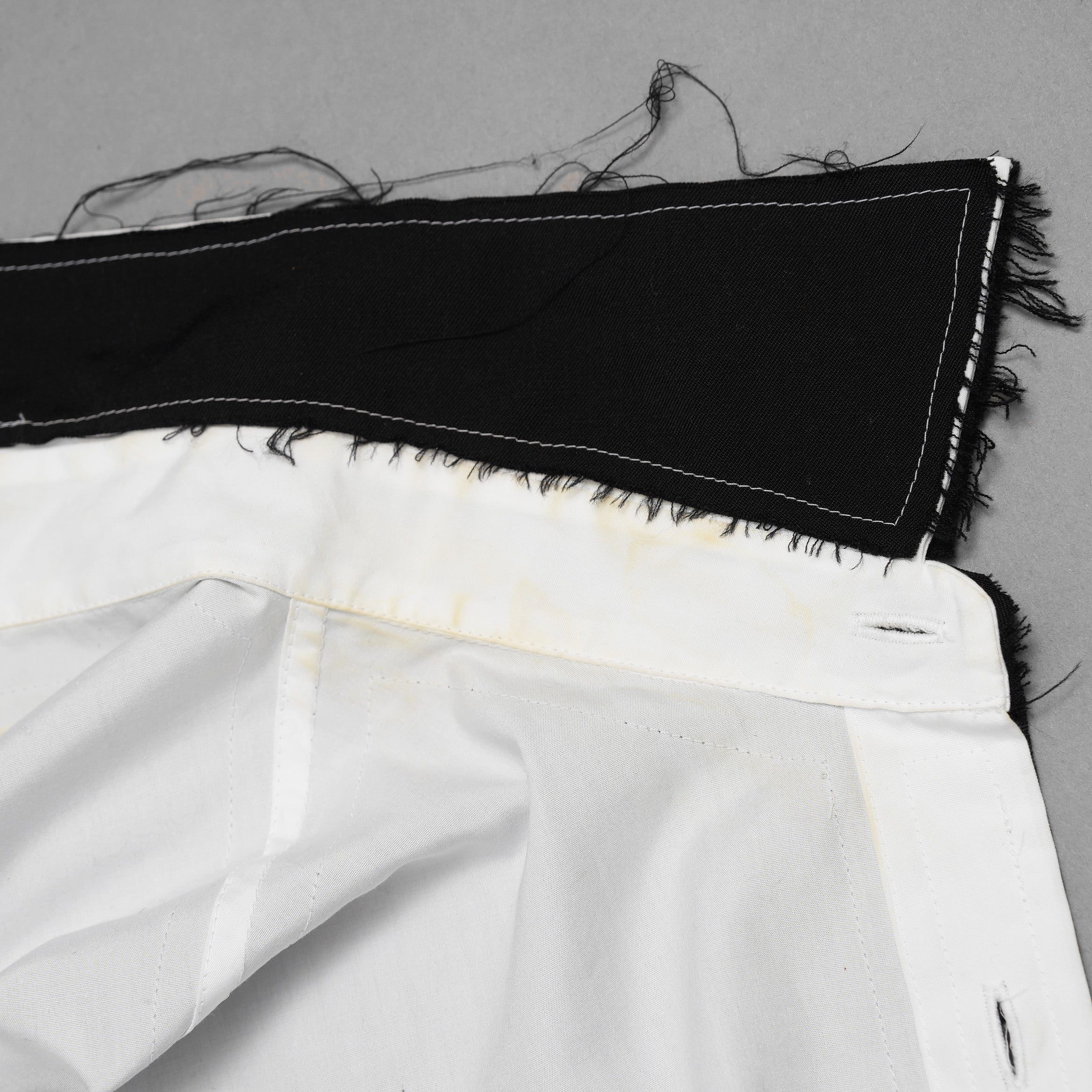 B Yohji Yamamoto ヨウジヤマモト / 18AW Cut Off Shirt カットオフシャツ 長袖シャツ / NV-B51-808 / size 3 (BLACK)