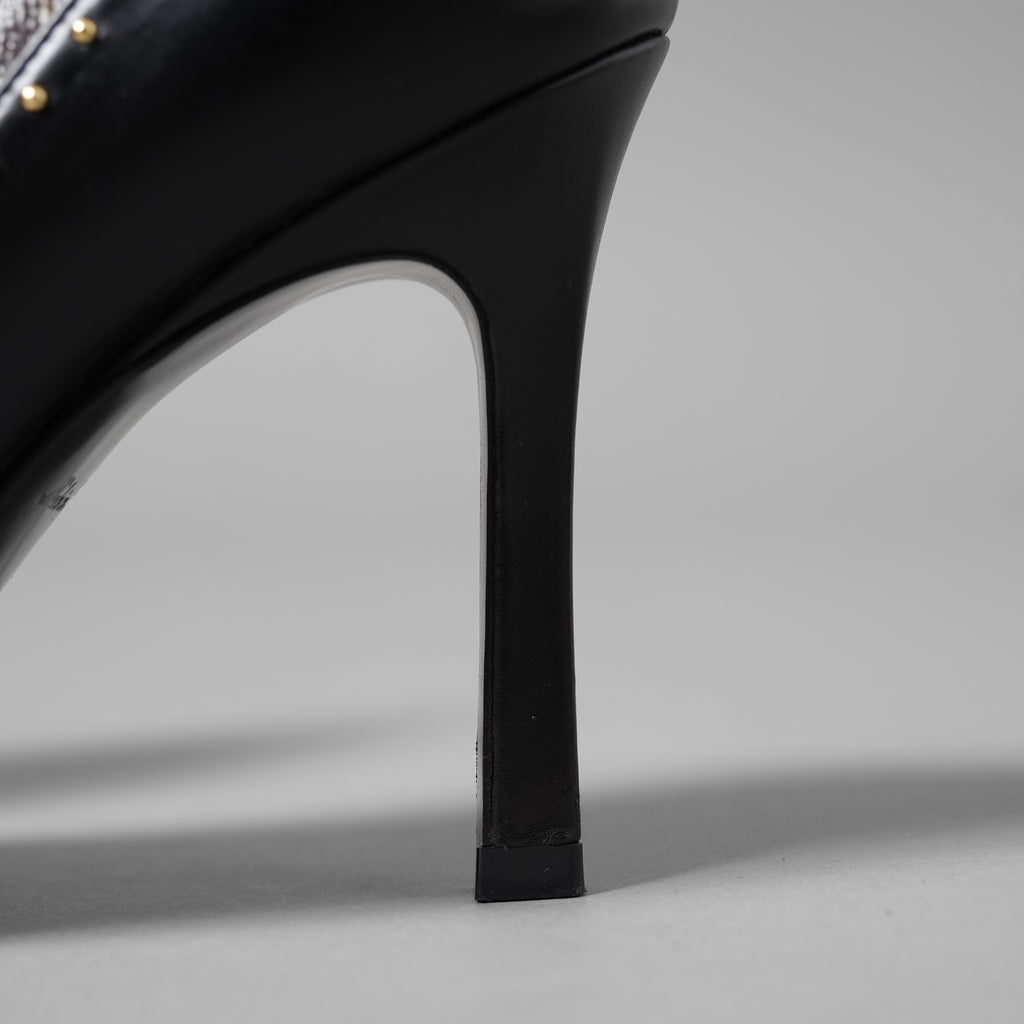 LOUIS VUITTON ルイヴィトン  / シェリー ライン パンプス Cherie pumps モノグラム / size 36 (23cm) BLACK x BROWN）