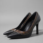 LOUIS VUITTON ルイヴィトン  / シェリー ライン パンプス Cherie pumps モノグラム / size 36 (23cm) BLACK x BROWN）