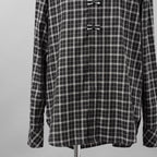 TAKAHIROMIYASHITATheSoloist. タカヒロミヤシタザソロイスト / 美品 25AW フライフロントリボンシャツ 長袖シャツ / 0013AW25 / size 46 (BLACK)