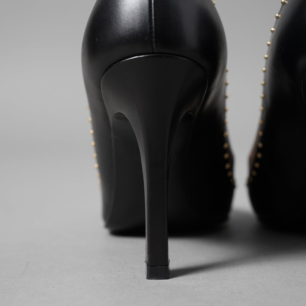 LOUIS VUITTON ルイヴィトン  / シェリー ライン パンプス Cherie pumps モノグラム / size 36 (23cm) BLACK x BROWN）