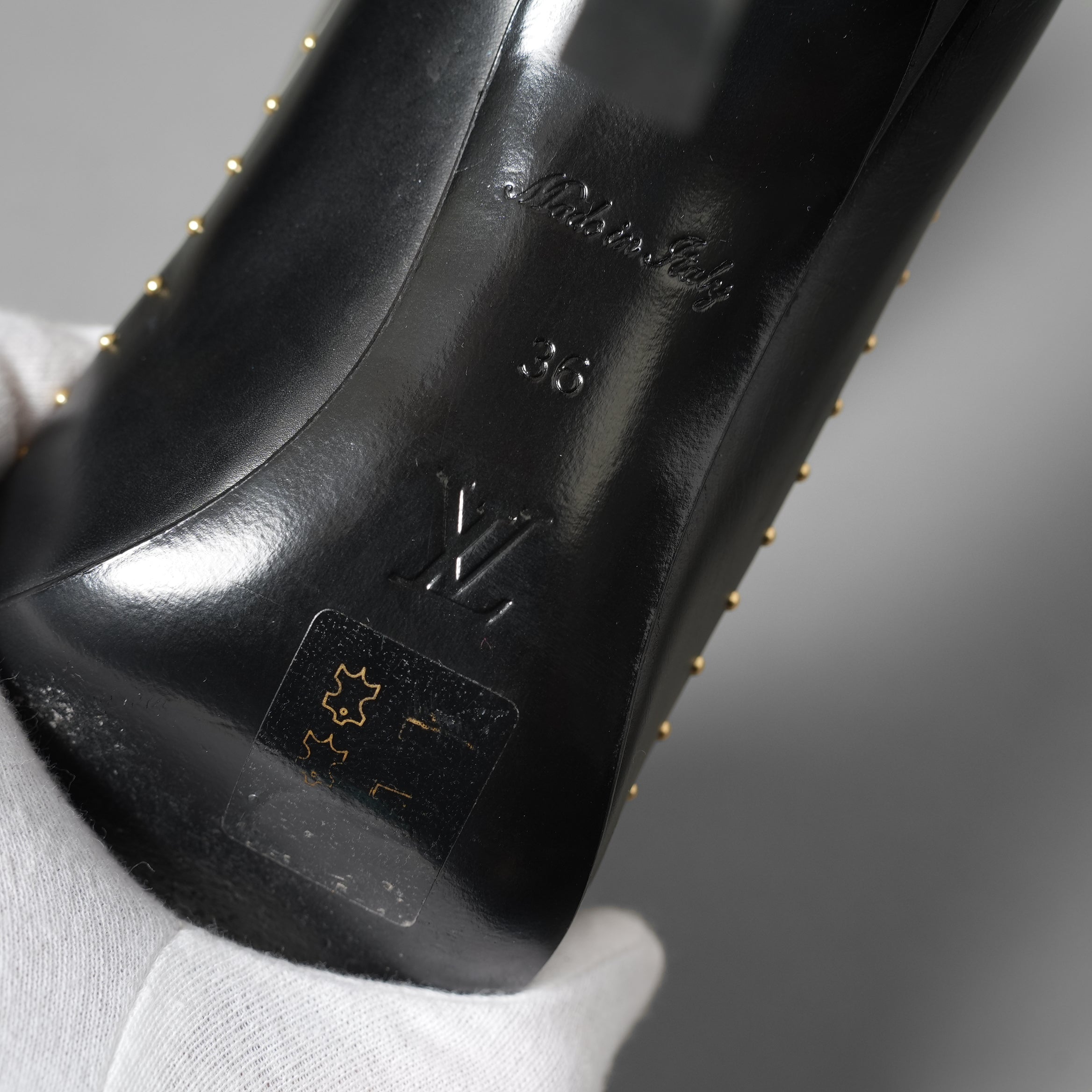 LOUIS VUITTON ルイヴィトン  / シェリー ライン パンプス Cherie pumps モノグラム / size 36 (23cm) BLACK x BROWN）