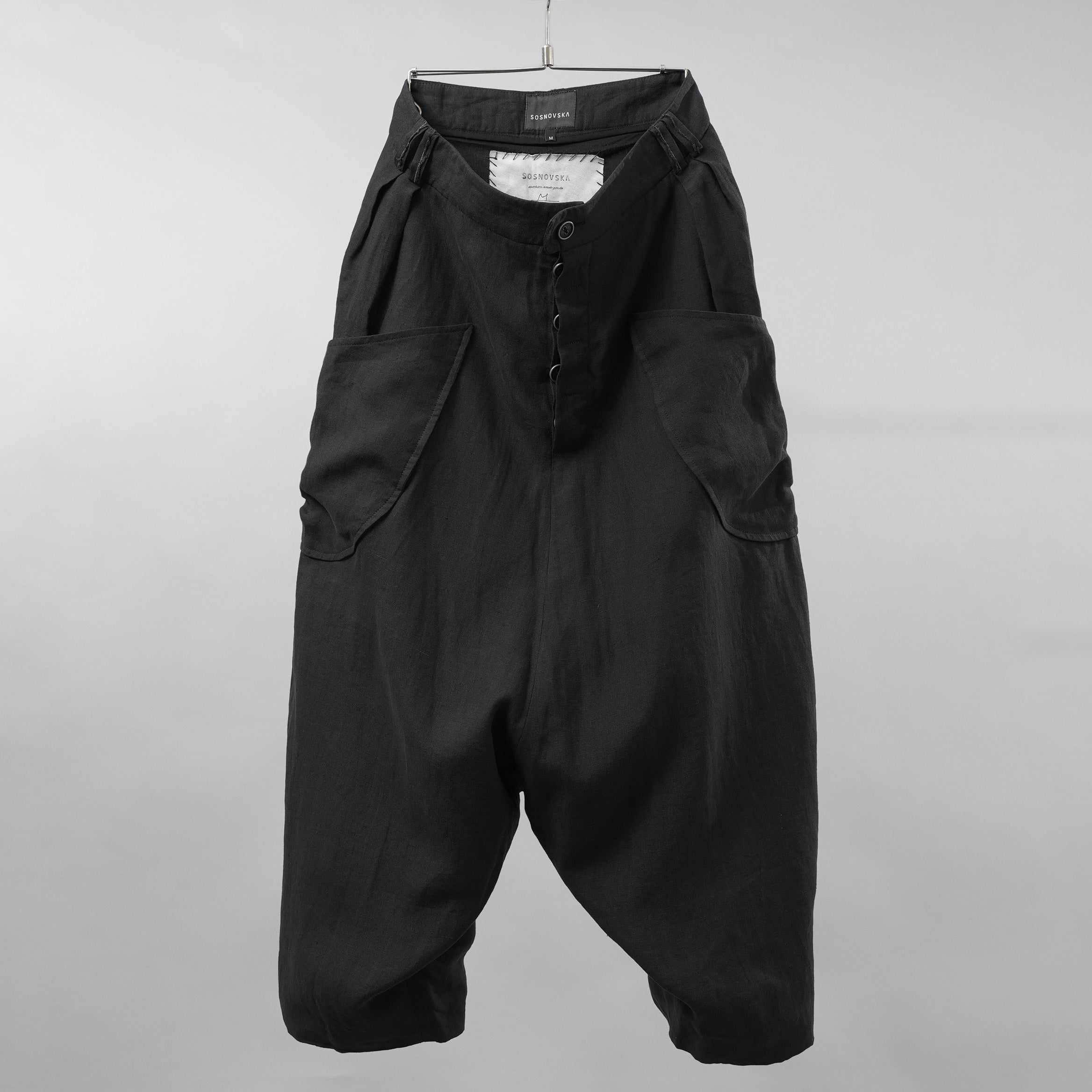 希少 SOSNOVSKA ソスノブスカ / Loaded Pocket Pants パンツ ボトムス / size M (BLACK)