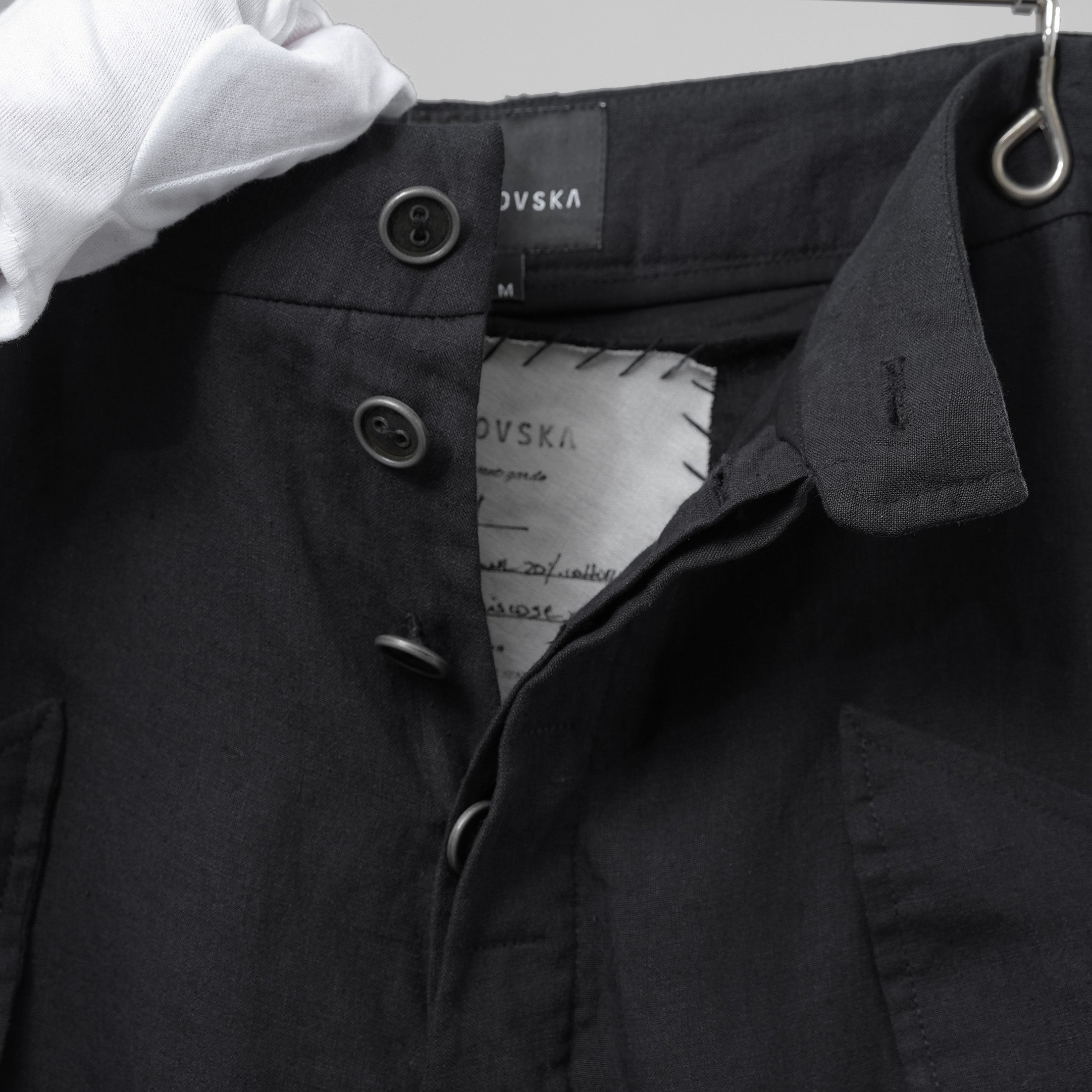 希少 SOSNOVSKA ソスノブスカ / Loaded Pocket Pants パンツ ボトムス / size M (BLACK)