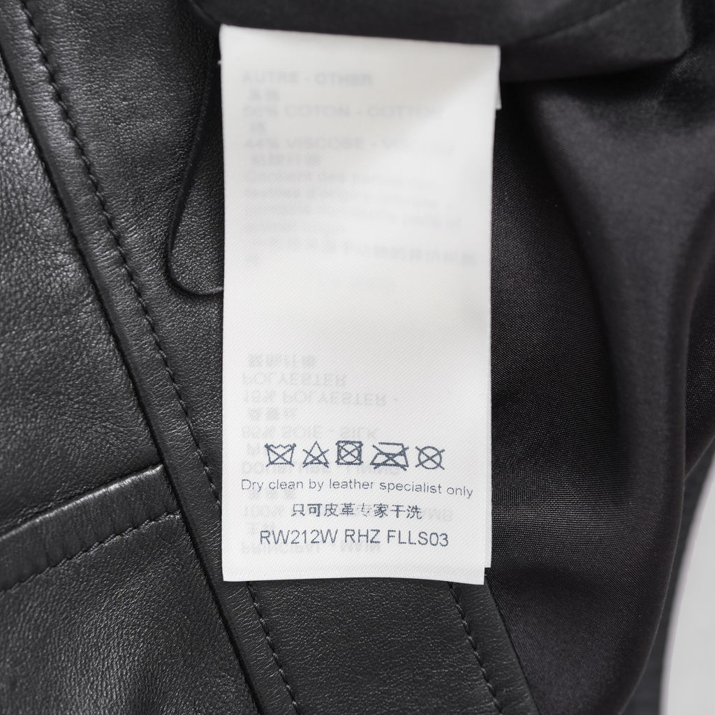 希少 LOUIS VUITTON ルイヴィトン / 美品 21AW ラムスキン アシンメトリー レザー プリーツ スカート / 1A91Y5 / size 38 (BLACK) レディース