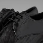 PRADA プラダ / パンチング レザー ダービーシューズ / size 6 (25cm) BLACK