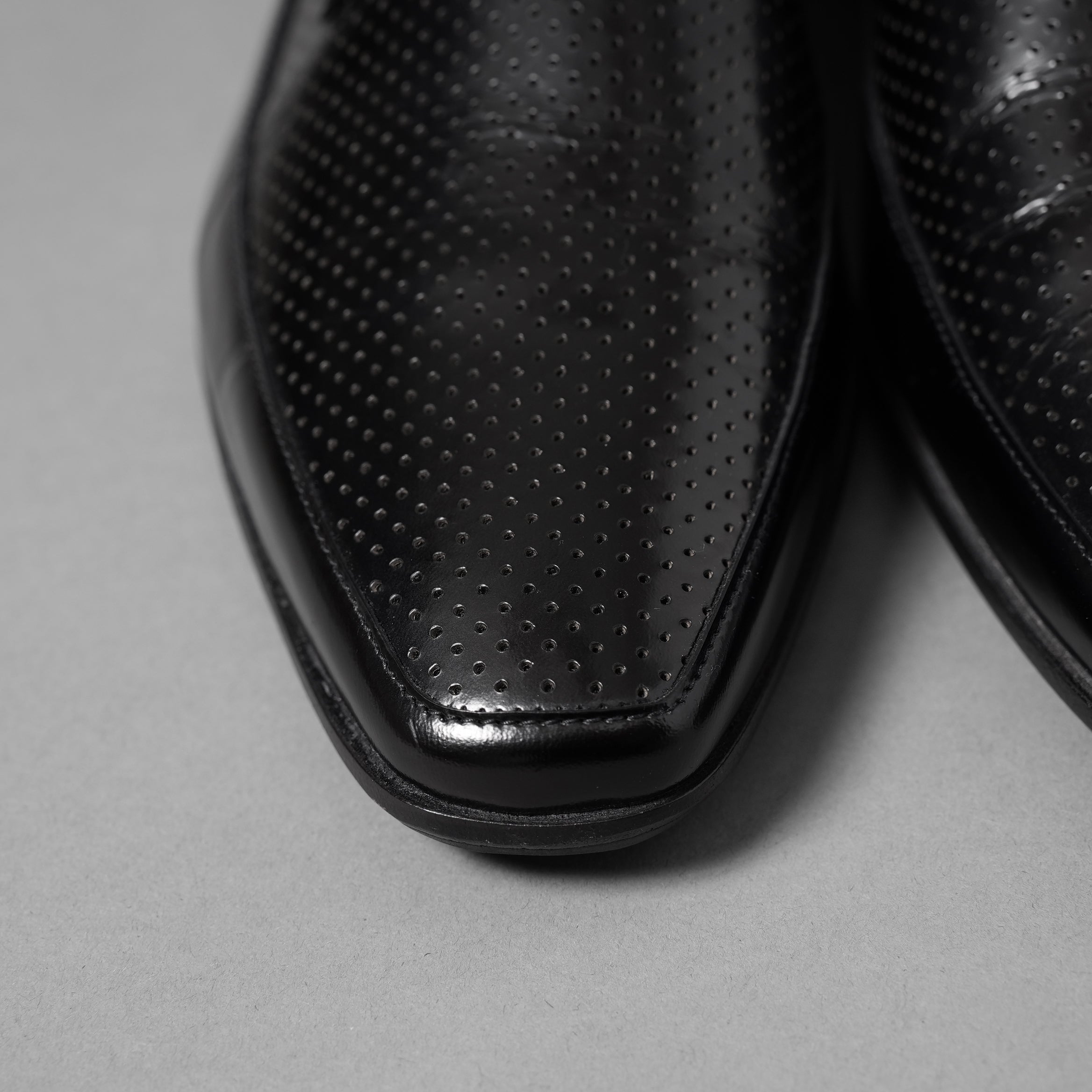 PRADA プラダ / パンチング レザー ダービーシューズ / size 6 (25cm) BLACK