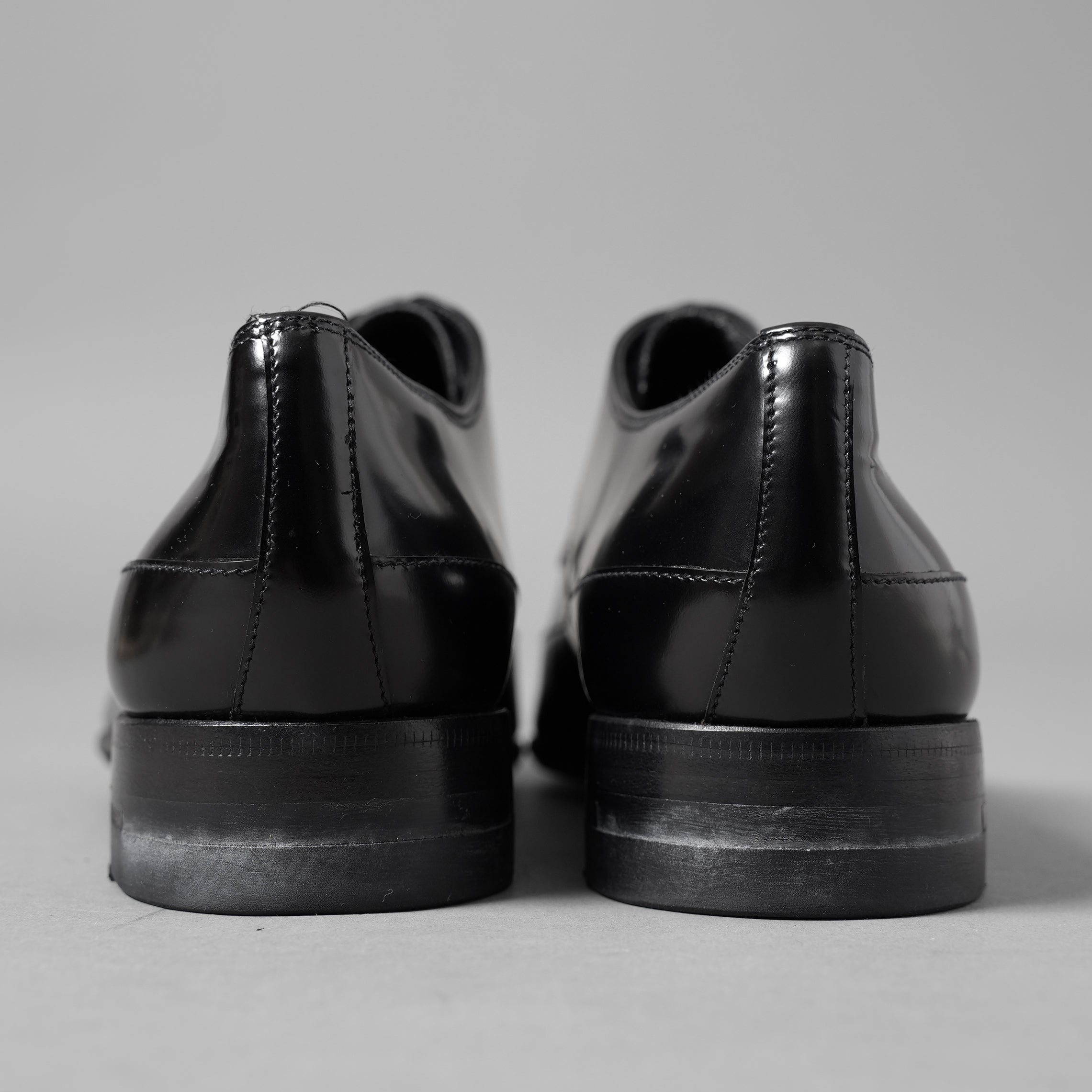PRADA プラダ / パンチング レザー ダービーシューズ / size 6 (25cm) BLACK