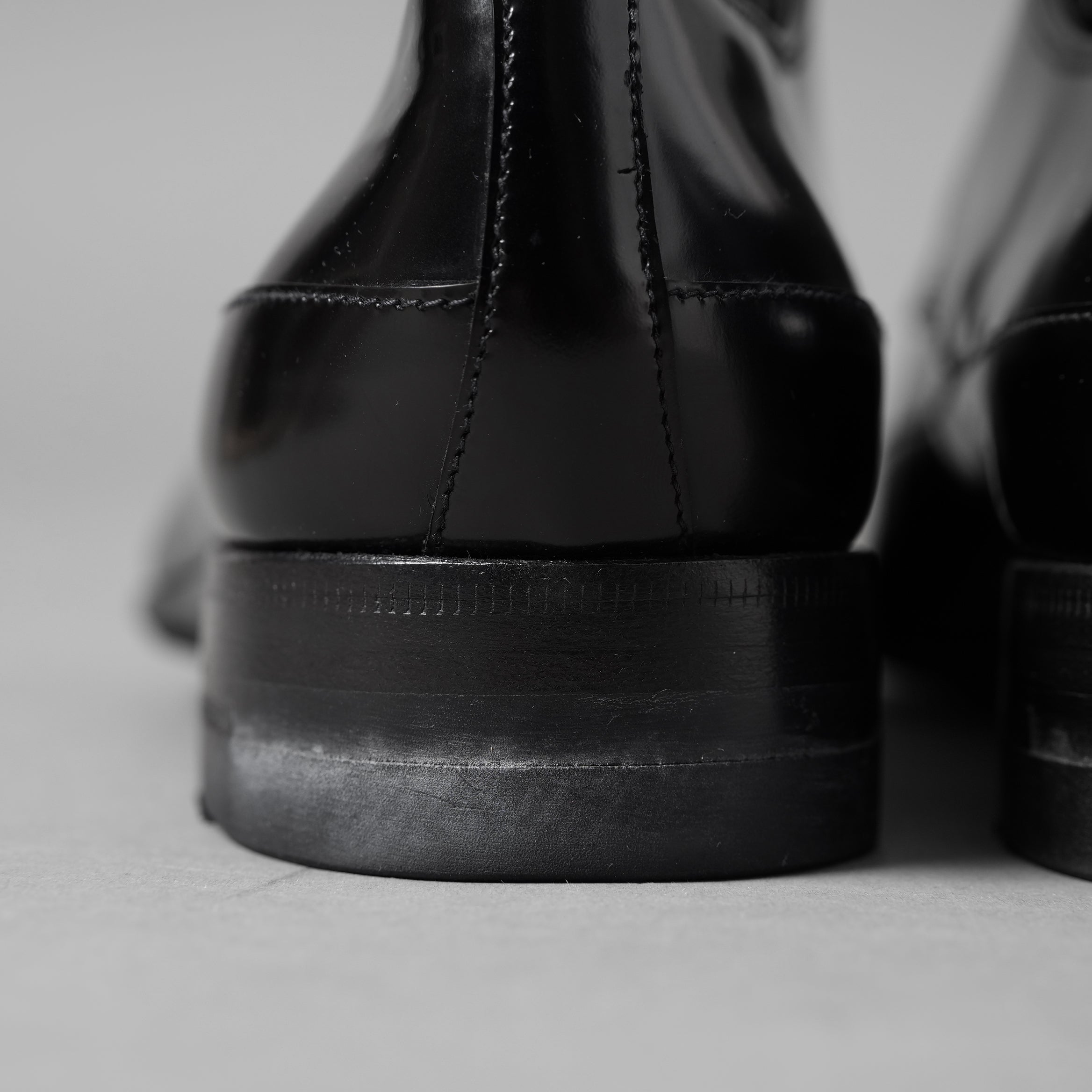 PRADA プラダ / パンチング レザー ダービーシューズ / size 6 (25cm) BLACK