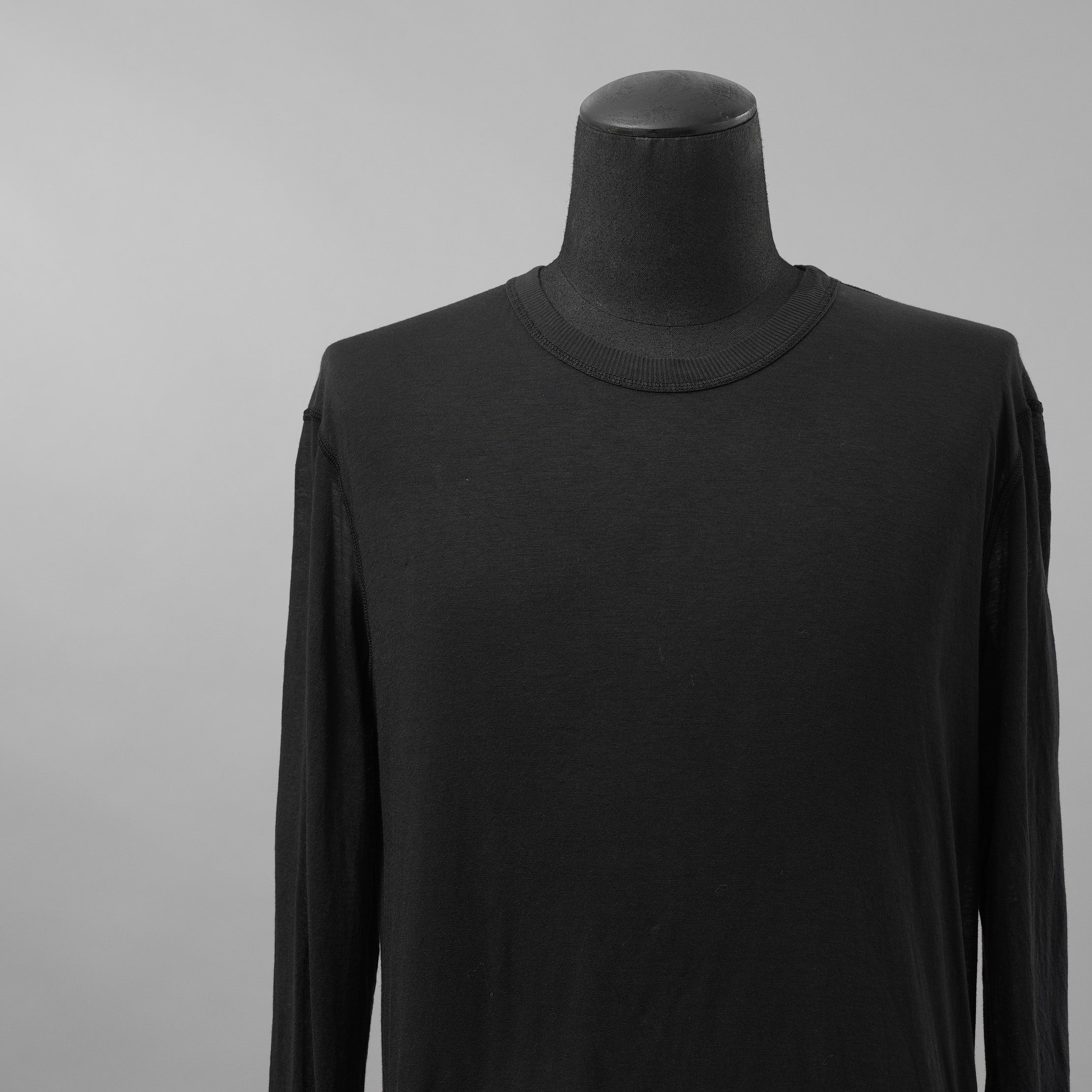 BORIS BIDJAN SABERI ボリスビジャンサベリ / 美品 LS1.5 コットン ロングスリーブシャツ 長袖Tシャツ / size S 程度  (BLACK)