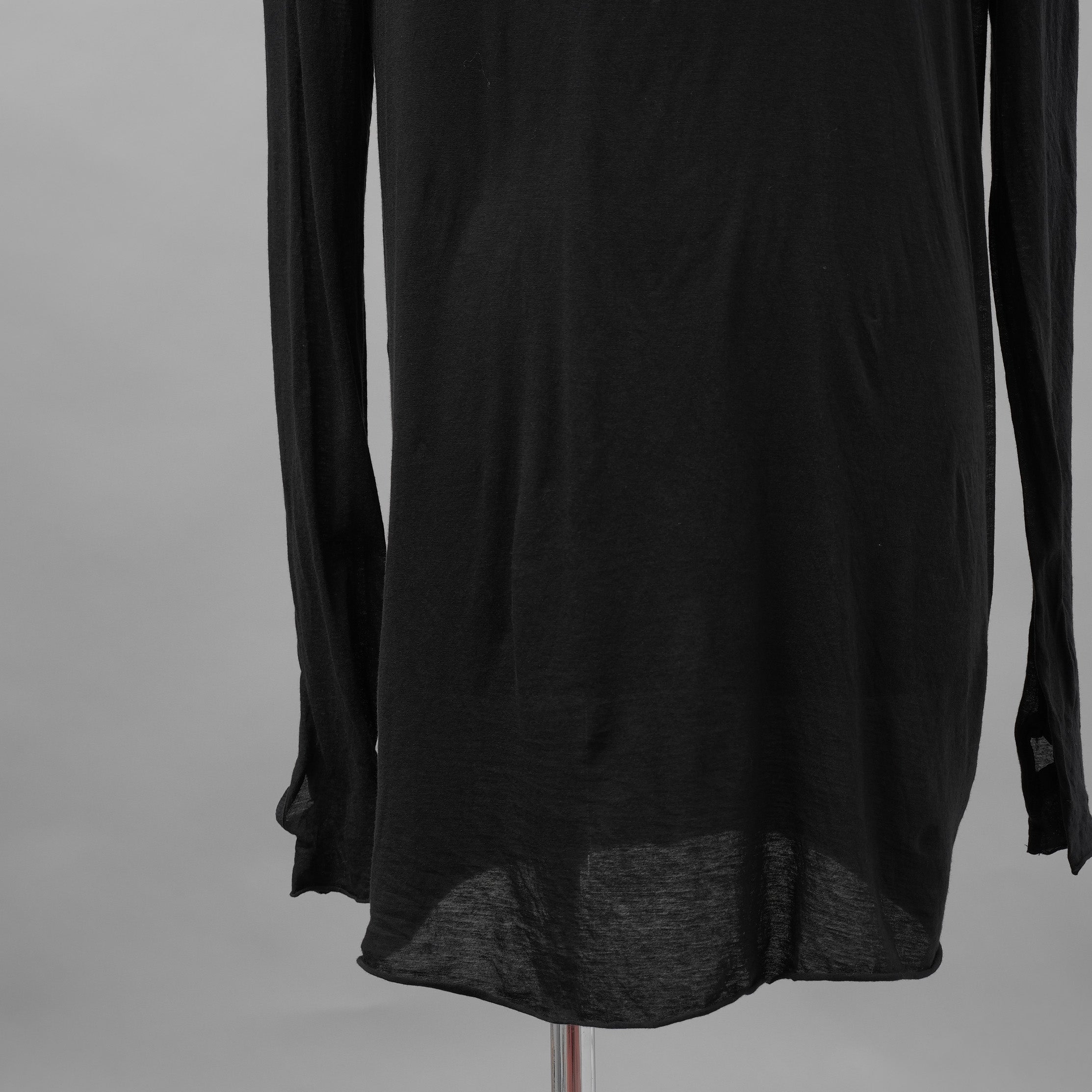BORIS BIDJAN SABERI ボリスビジャンサベリ / 美品 LS1.5 コットン ロングスリーブシャツ 長袖Tシャツ / size S 程度  (BLACK)