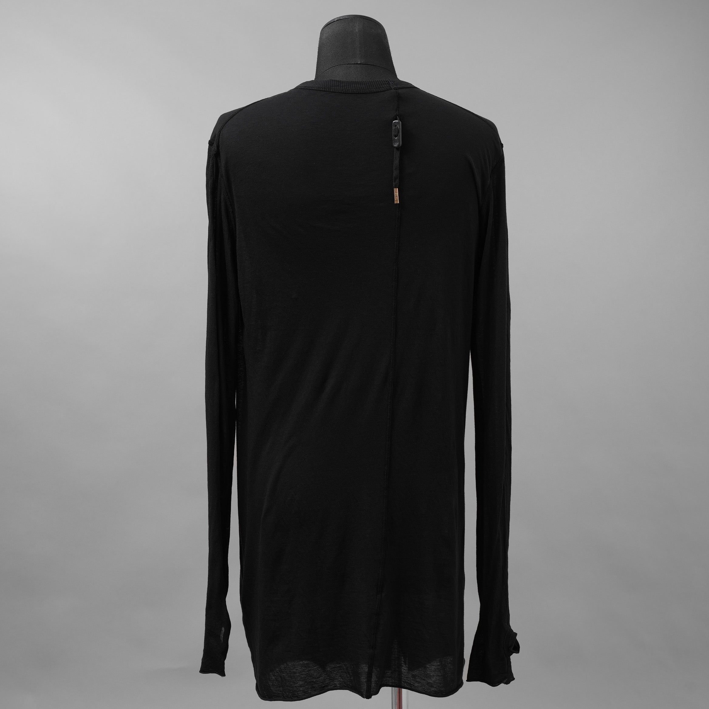 BORIS BIDJAN SABERI ボリスビジャンサベリ / 美品 LS1.5 コットン ロングスリーブシャツ 長袖Tシャツ / size S 程度  (BLACK)
