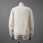 HERMES エルメス / 22AW 美品 Hアッシュ 長袖ニット / ウール ラウンジウェア ヴォヤージュ / 2H2630DA / size38 (WHITE)